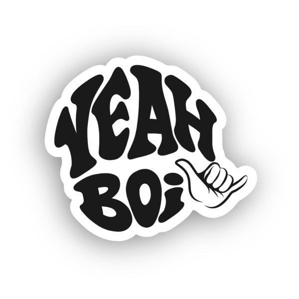 black yeah boi sticker