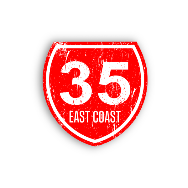 red highway 35 sticker