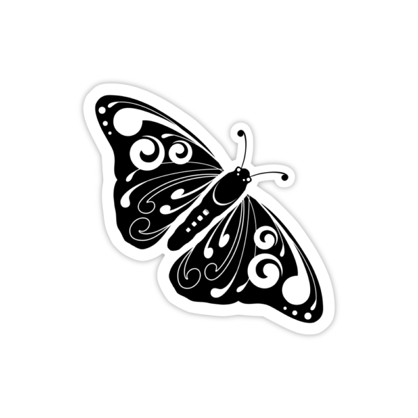 black butterfly sticker