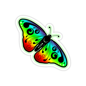 colourful butterfly sticker