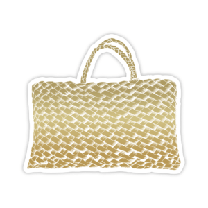 flax coloured kete sticker