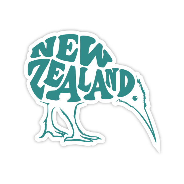 green kiwi sticker with new zealand written in the body