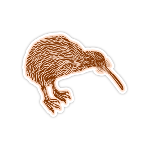 brown kiwi sticker