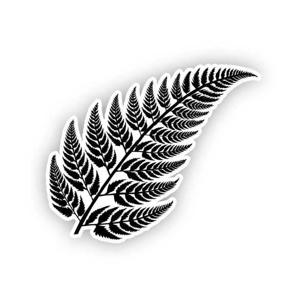 black silver fern sticker