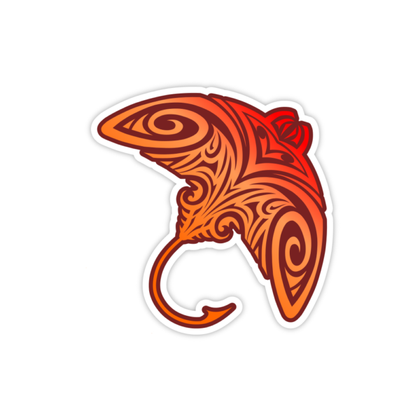 orange stingray sticker