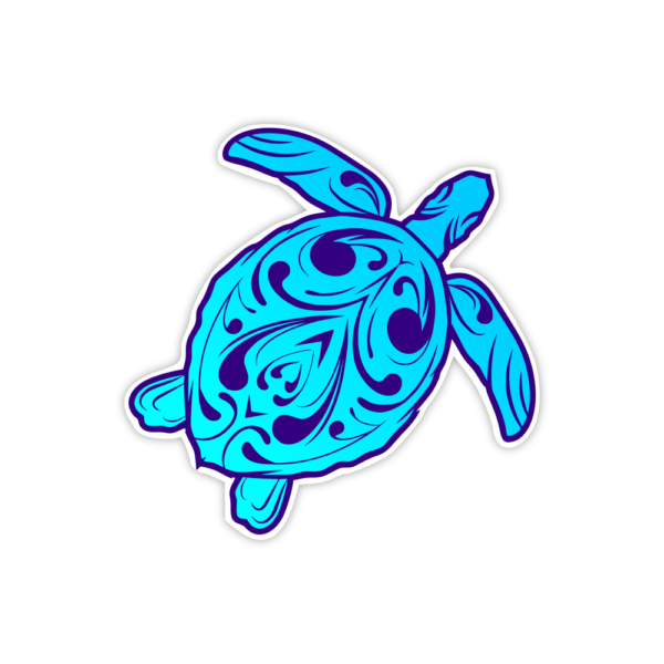 blue turtle sticker