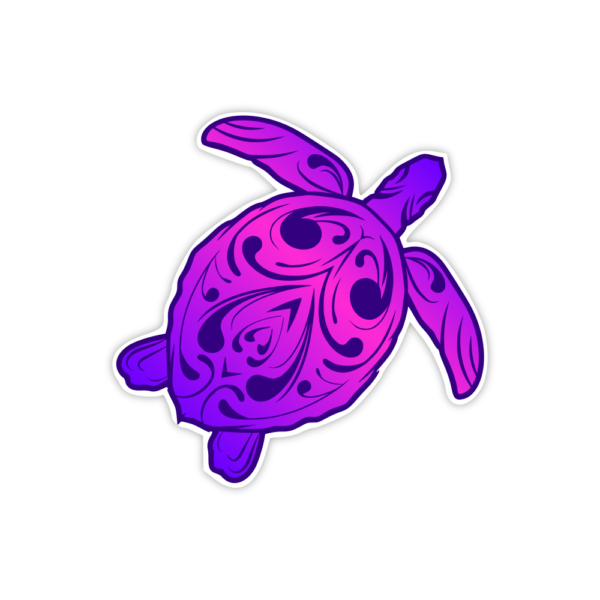 purple turtle sticker