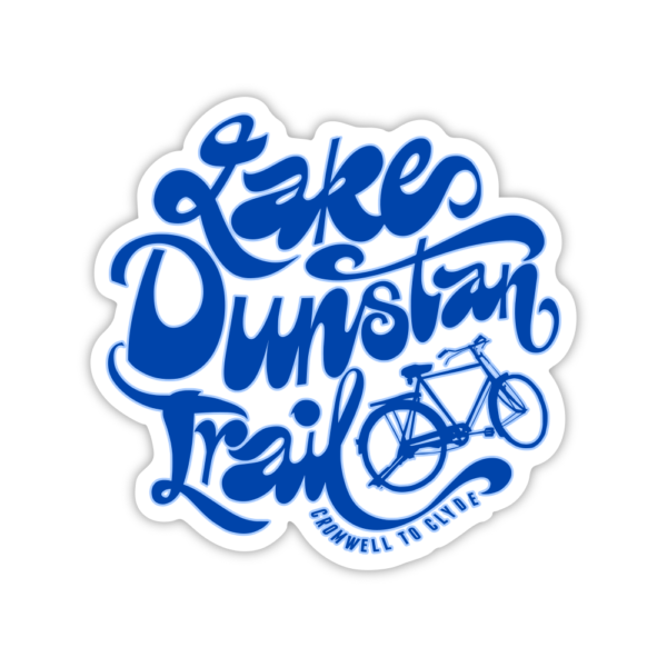 blue lake dunstan trail sticker