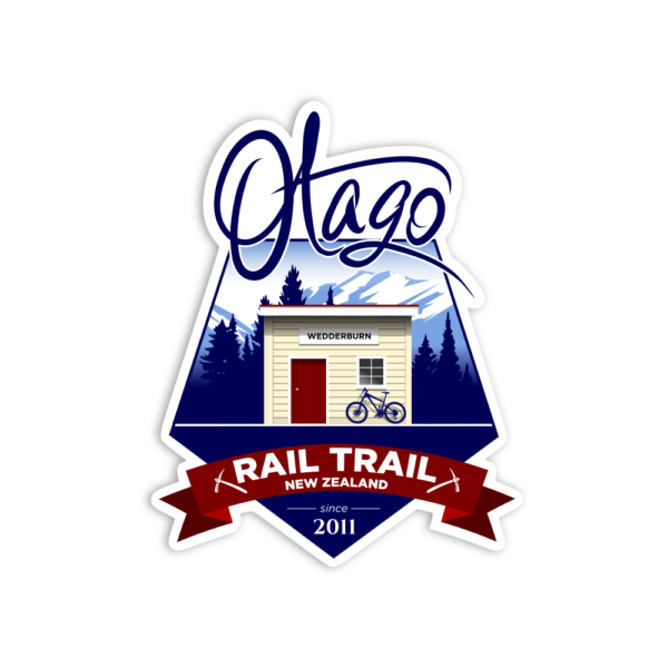 multi colour otago rial trail sticker