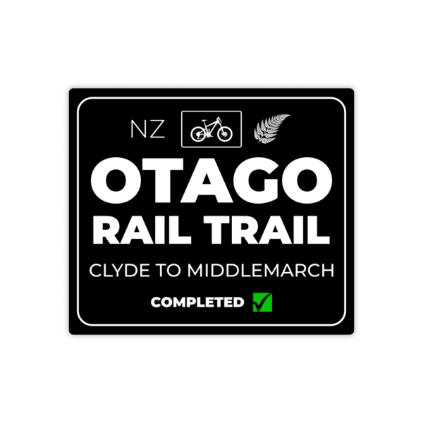 black otago rail trail sticker