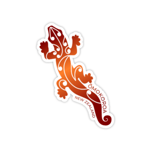 red omokoroa lizard sticker