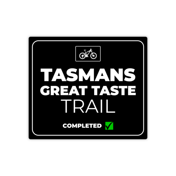 black tasmans great taste trail sticker