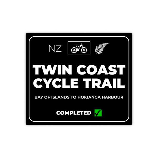 black twin coast cycle trail sticker