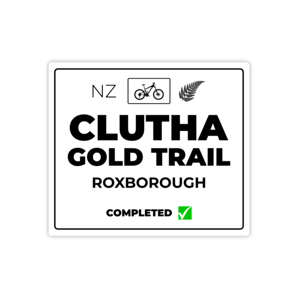 white clutha gold trail sticker