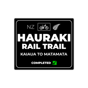 black hauraki rail trail sticker