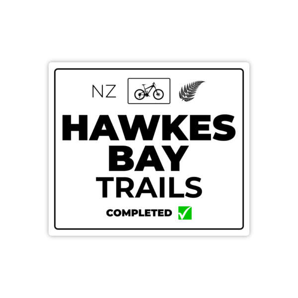 white hawkes bay trails sticker