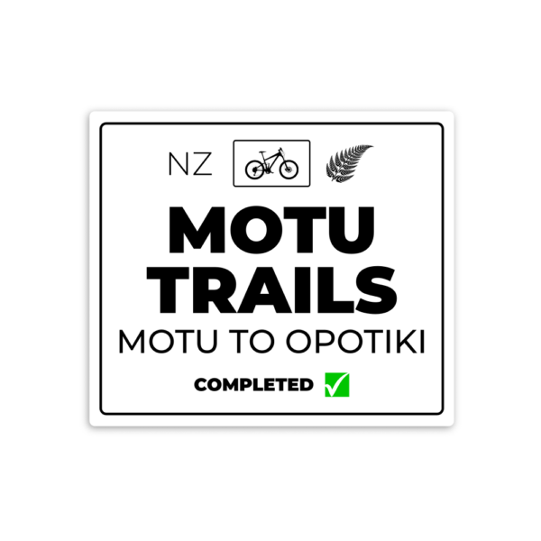 white motu trails sticker