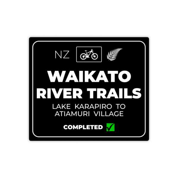 black waikato river trails sticker