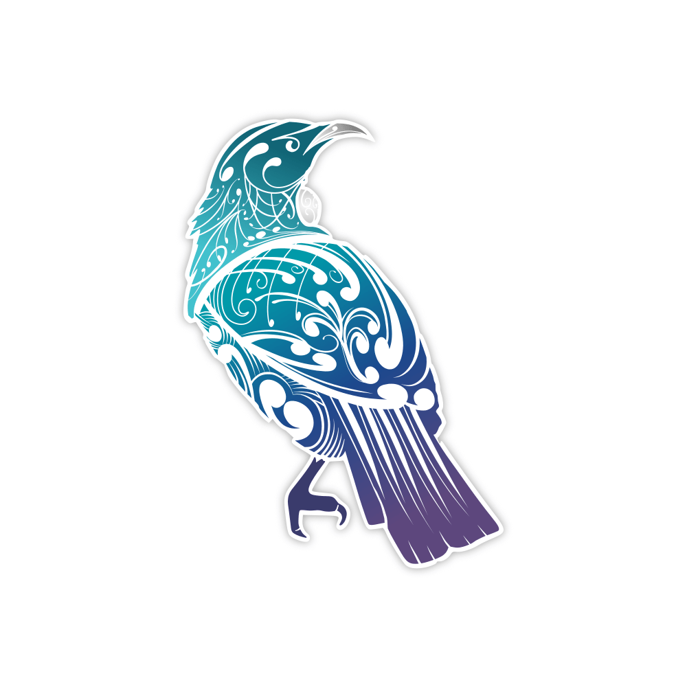 blue tui sticker