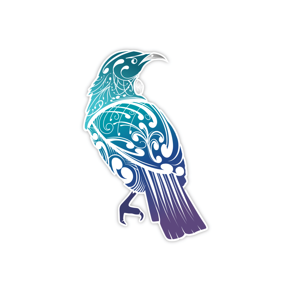 Beautiful blue tui sticker