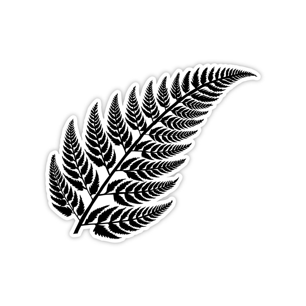 black silver fern sticker