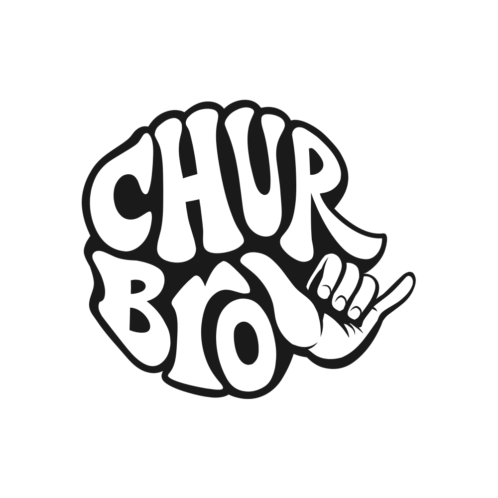 Black chur bro sticker