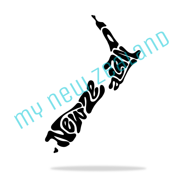 Funky New Zealand Map